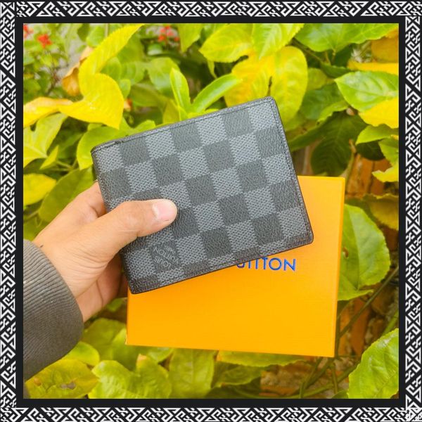 .com: Louis Vuitton Slender Mens Wallet Monogram Eclipse